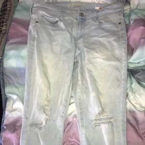 Light blue skinny jeans